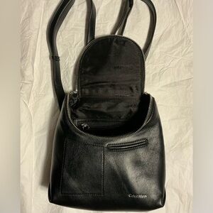 Calvin Klein Pebbled Faux Leather Bubble Flap Backpack